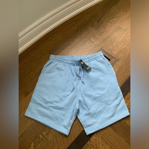 COCOBURRY Men’s Drawstring Jogging Casual Shorts Sky Blue BRAND NEW Size Medium - Picture 4 of 8